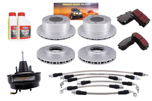 Tt Fortified Brake Upgrade Kit Disc Rear Fit For Landcruiser HZJ78, Landcruiser HZJ79, Landcruiser FZJ78 & Landcruiser FZJ79 - Terrain Tamer TTFBK8