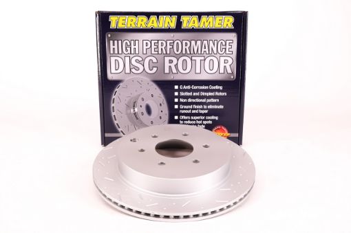 T/t Dimpled & Slotted Rotor Rear Fit For Patrol Gu-y62 - Terrain Tamer 43206-1LB0AHP