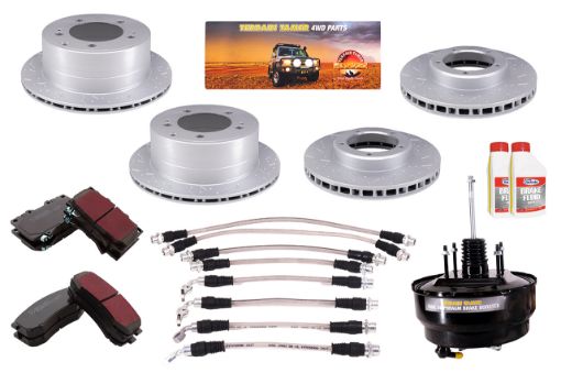 Tt Fortified Brake Upgrade Kit Disc Rear +abs Gdj7# Series Fit For Landcruiser GDJ76, Landcruiser GDJ78 & Landcruiser GDJ79 - Terrain Tamer TTFBK11