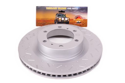 T/t Dimpled & Slottesd Disc Rotor Front Fit For Hilux Gr Sport GUN126, Hilux Rogue N80 & Fortuner GUN156 - Terrain Tamer 43512-0K210HP