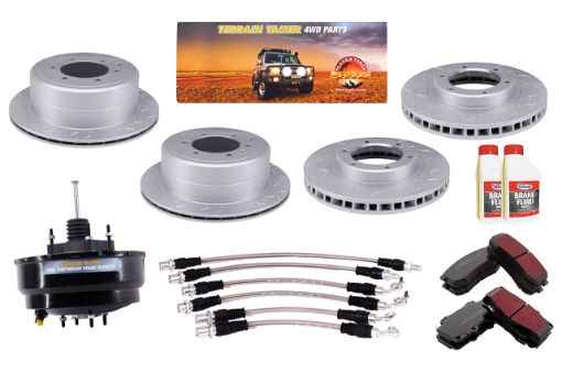 Tt Fortified Brake Upgrade Kit Non Abs 4 Bolt Master Cyl Fit For Landcruiser HDJ80, Landcruiser HDJ81, Landcruiser HZJ80 & Landcruiser FZJ80 - Terrain Tamer TTFBK12