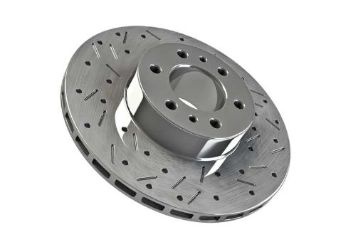 T/t Dimpled & Slotted Rotor Front Fit For Prado KDJ90, Prado KDJ95, Prado KZJ90 & Prado KZJ95 - Terrain Tamer 43512-35210HP
