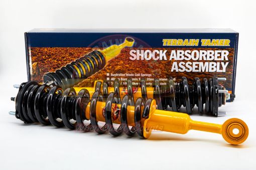 Coil Over Shock Assy Pair Raised 40MM to 100KG with Bull Bar Fit For Landcruiser Grj/uzj/vdj200 – TTCSA-010 - Terrain Tamer TTCSA-010