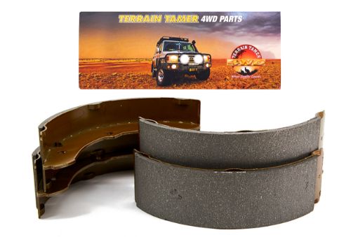 Brake Shoe Kit 45# Rr 9/75-7/80 4# Frt 9/75-10/82 295x75x6.4 Fit For Landcruiser HJ45, Landcruiser BJ40, Landcruiser FJ40 & Landcruiser BJ42 - Terrain Tamer 04494-60020TT