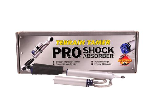Shock Absorber Rear Pair Remote Res 8 Stage Adjust 50MM Lift Fit For Landcruiser HZJ81 - Terrain Tamer TPS0035