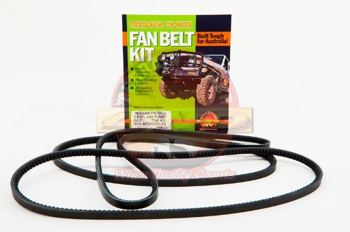 Fan Belt Kit Fan Power Steering & A/c TD42T W/o Intercooler Fit For Patrol Gu Y61 - Terrain Tamer FBK32
