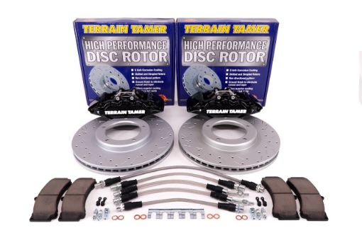 Tt Extreme Brake Kit 6 Pot Front Suit Manual Locking Hubs Fit For Landcruiser VDJ76, Landcruiser VDJ78, Landcruiser VDJ79 & Landcruiser GRJ76 - Terrain Tamer TTBBK07