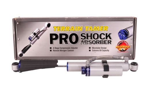 Shock Absorber Rear Pair Remote Res 8 Stage Adjust 40MM Lift Fit For Hilux GUN125, Hilux GUN126, Hilux KUN125 & Hilux KUN126 - Terrain Tamer TPS0011