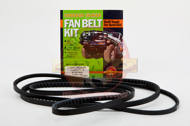 Fan Belt Kit Fan Power Steering & A/c Fit For Landcruiser FJ62, Landcruiser FJ70, Landcruiser FJ73 & Landcruiser FJ75