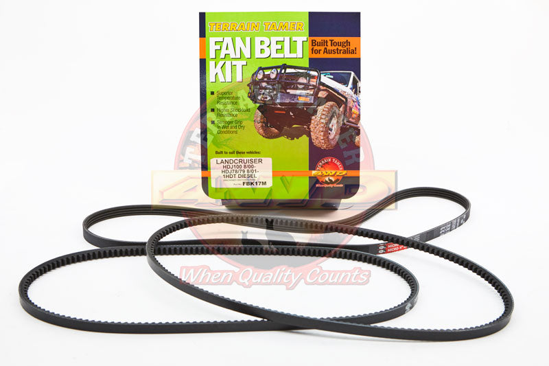 Fan Belt Kit Fan & A/c Fan Belt Matched Pair Fit For Landcruiser HDJ78, Landcruiser HDJ79 & Landcruiser HDJ100