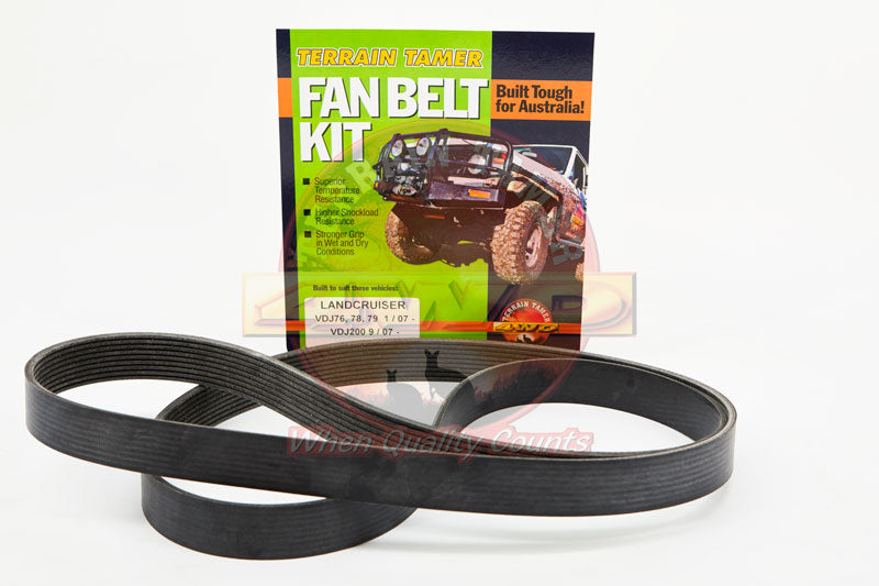 Fan Belt Kit Serpentine Fit For Landcruiser VDJ76, Landcruiser VDJ78, Landcruiser VDJ79 & Landcruiser VDJ200