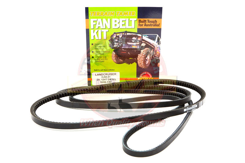 Fan Belt Kit Fan Power Steering & A/c Fit For Landcruiser HJ60, Landcruiser HJ61 & Landcruiser HJ75