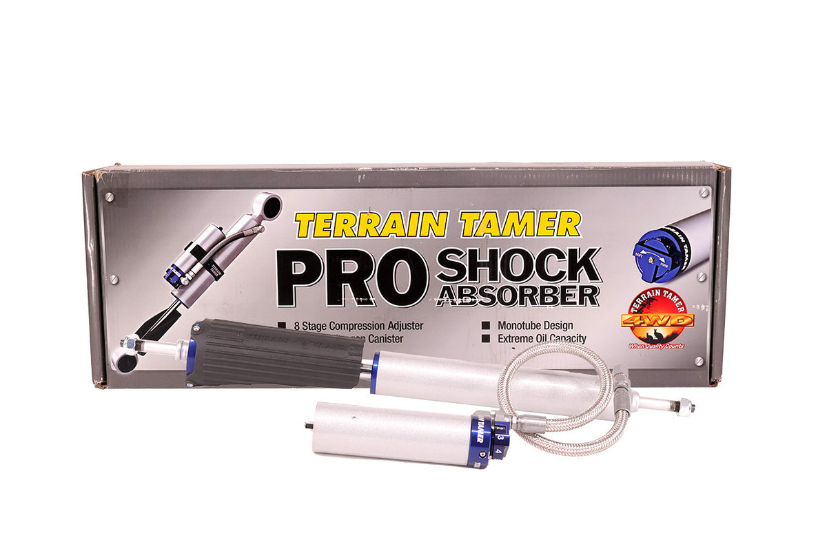 Shock Absorber Frt Pair Remote Res 8 Stage Adjust 50MM Lift Fit For Patrol Gu (coil), Landcruiser FZJ78, Landcruiser FZJ79 & Landcruiser GDJ76