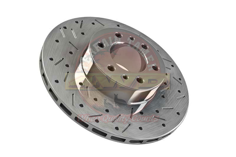 T/t Dimpled & Slotted Rotor Rear Fit For Landcruiser GRJ200, Landcruiser URJ200, Landcruiser URJ202 & Landcruiser UZJ200