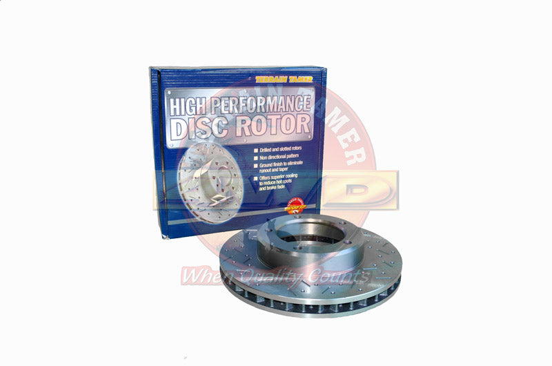 T/t Dimpled & Slotted Rotor Front Fit For Landcruiser HDJ100, Landcruiser UZJ100 & Landcruiser FZJ100