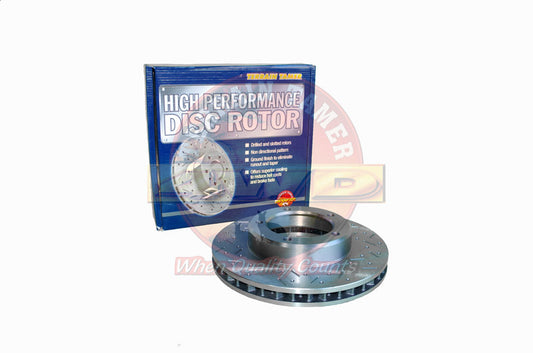 T/t Dimpled & Slotted Rotor Front Fit For Landcruiser HDJ100, Landcruiser UZJ100 & Landcruiser FZJ100