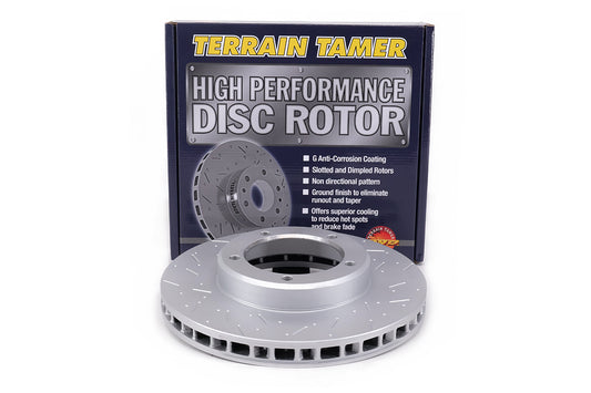 T/t Dimpled & Slotted Disc Rotor Front Fit For Landcruiser GRJ79, Landcruiser HDJ78, Landcruiser HDJ79 & Landcruiser HZJ71