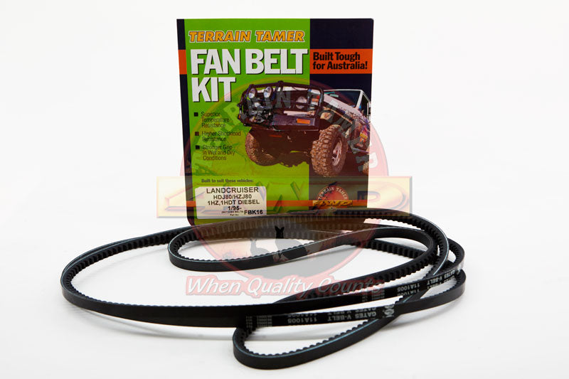 Fan Belt Kit Fan & A/c Fit For Landcruiser HZJ80, Landcruiser HDJ80 & Landcruiser HDJ81