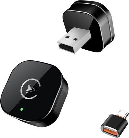 Wireless Carplay Adapter for Iphone, 2025 Upgrade Mini USB Design with Built-In Wired Apple Carplay Plug and Play, Converts Wired to Wireless, Stable Connection Carplay for Iphone 6+, Ios 10+