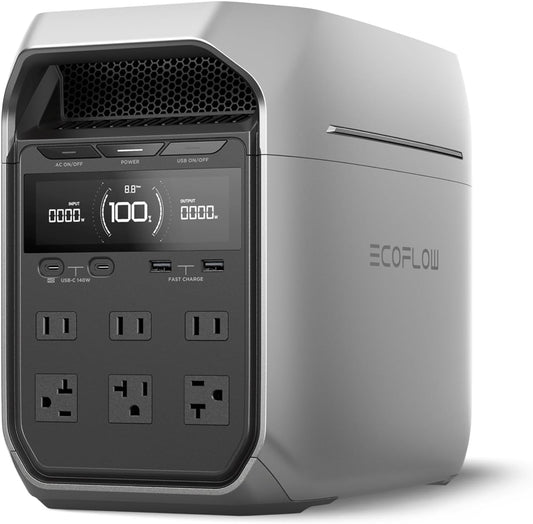 EcoFlow Delta 3 Plus Power Station with 1800W AC output & Built in 1024Wh (85Ah@12V) Battery