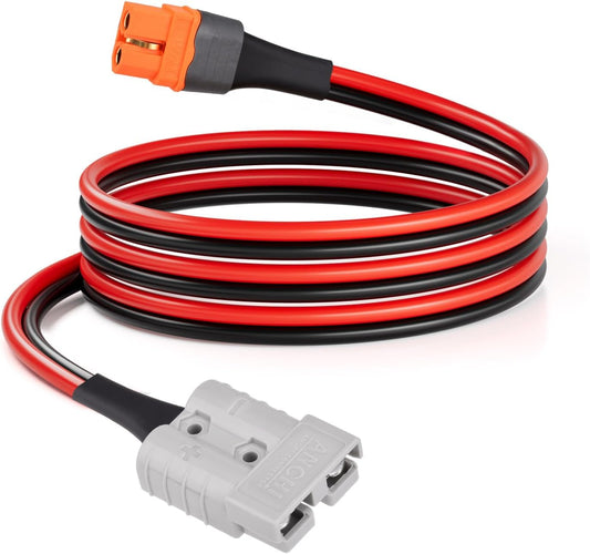 Adapter Cable. Connecting Anderson 50A Plug To XT60 Plug. (1.5M 14AWG)