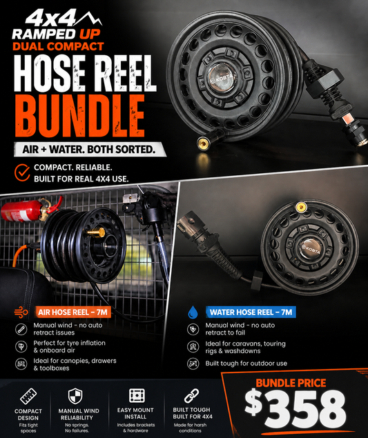 $358 Ramped Up Air & Water Compact Hose Reel Bundle