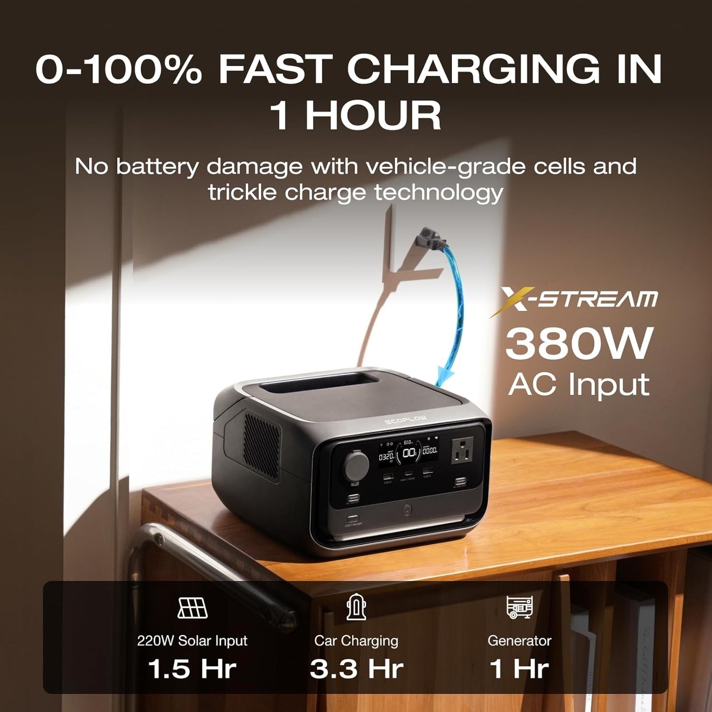 EcoFlow EB600 Extra Lithium Battery pack for River 3 Plus & River 3 Max Plus with 572Wh (47Ah@12V) Power Capacity