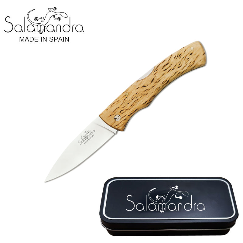 Salamandra Curly Birch Wood Pocket Knife 200mm