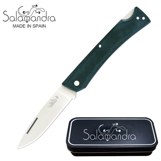 Salamandra Blue Micarta Pocket Knife 175mm