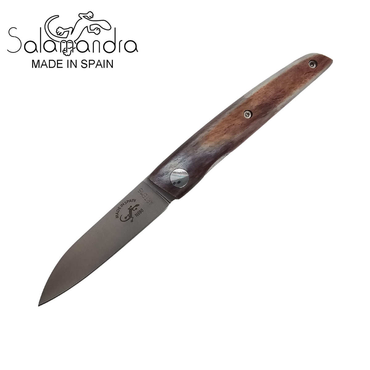 Salamandra Artemis Dark Camel Bone N690 Pocket Knife