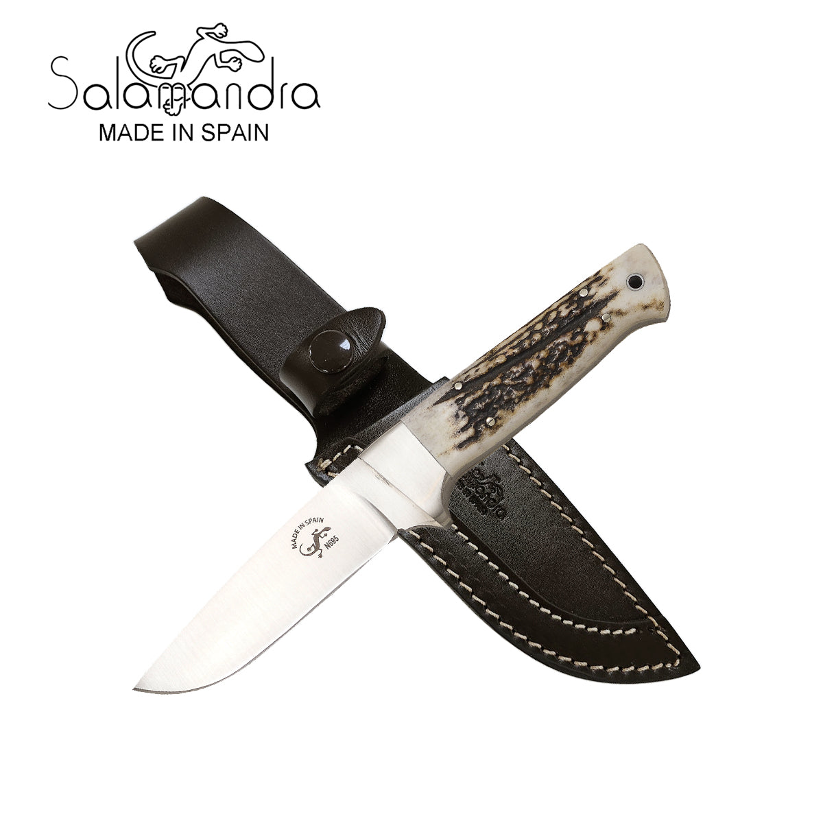 Salamandra Deer Antler Fixed Blade Knife - 230mm