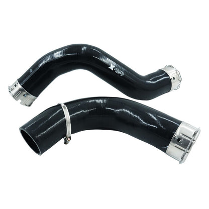 2 x Intercooler Hot & Cold Side Silicone Hose Fit For Nissan Navara D23 NP300 2.3L M9T Turbo