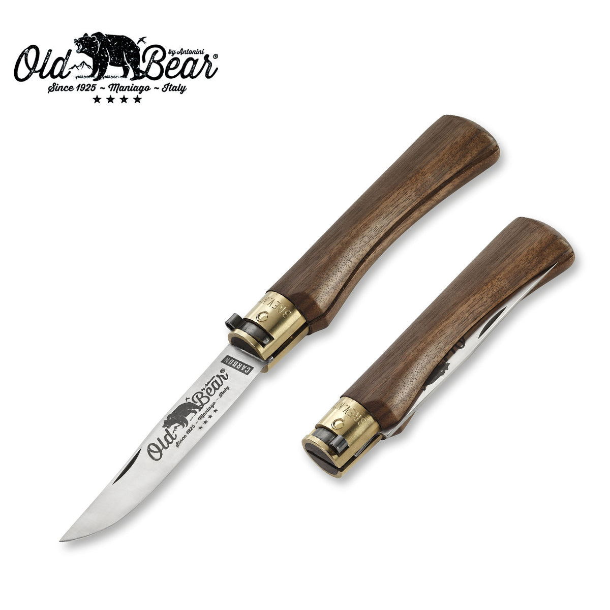 Old Bear Classical Carbon Walnut Pocket Knife - XL