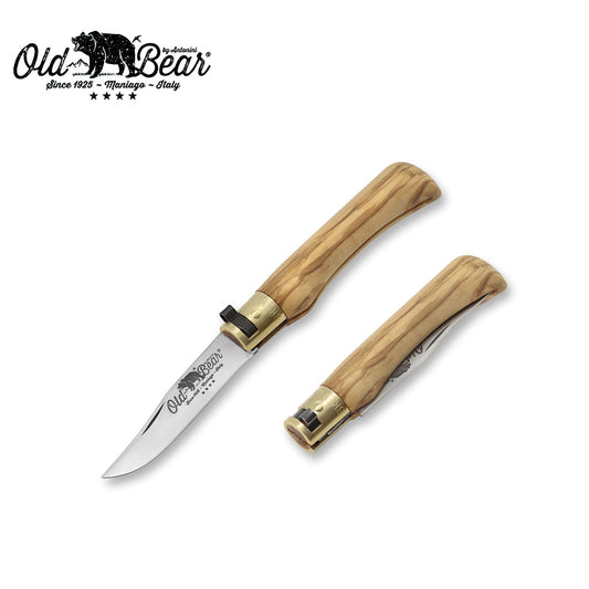 Old Bear Classical Olive Wood Pocket Knife - S