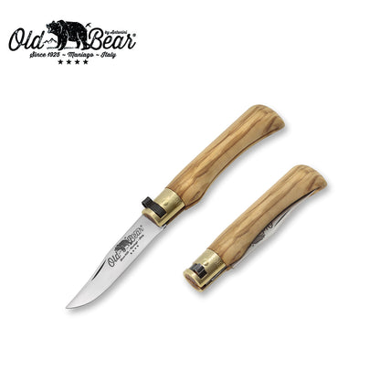 Old Bear Classical Olive Wood Pocket Knife - L
