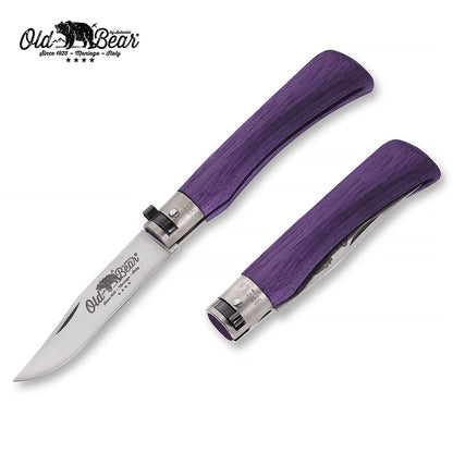 Old Bear Classical Purple Pocket Knife -M