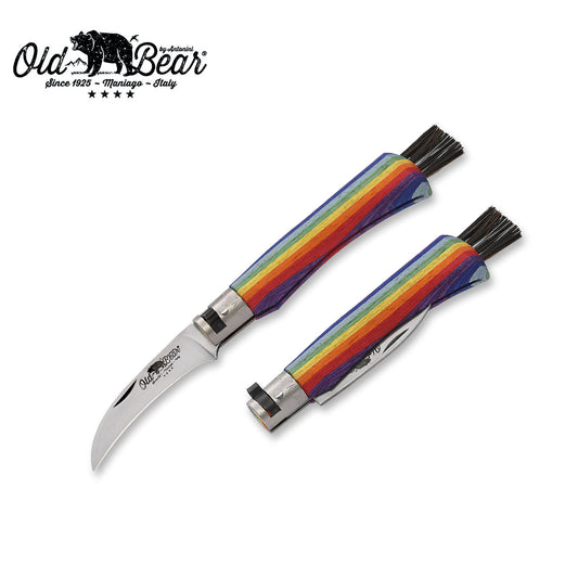 Old Bear Rainbow Mushroom Pocket Knife