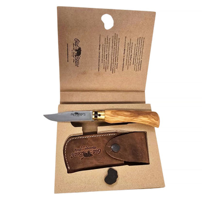 Old Bear Classical Olive Wood Pocket Knife Gift Set