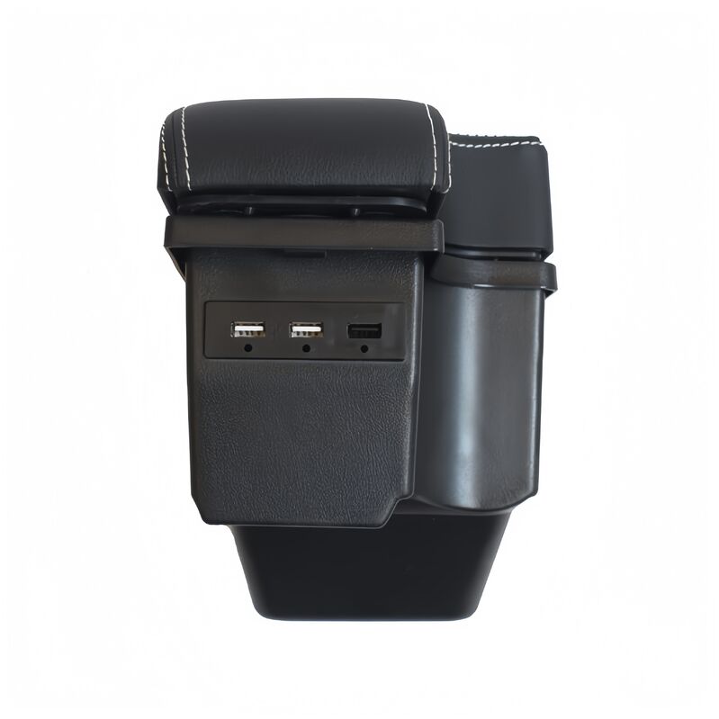 Black Armrest Box Fit For MG ZS 2017-2024 Central Consoles Box Arm Rest 3 USB Ports