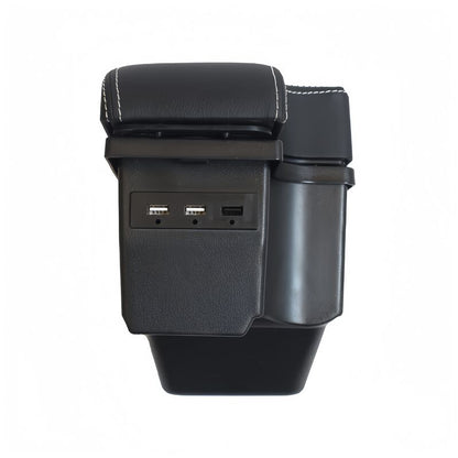 Black Armrest Box Fit For MG ZS 2017-2024 Central Consoles Box Arm Rest 3 USB Ports