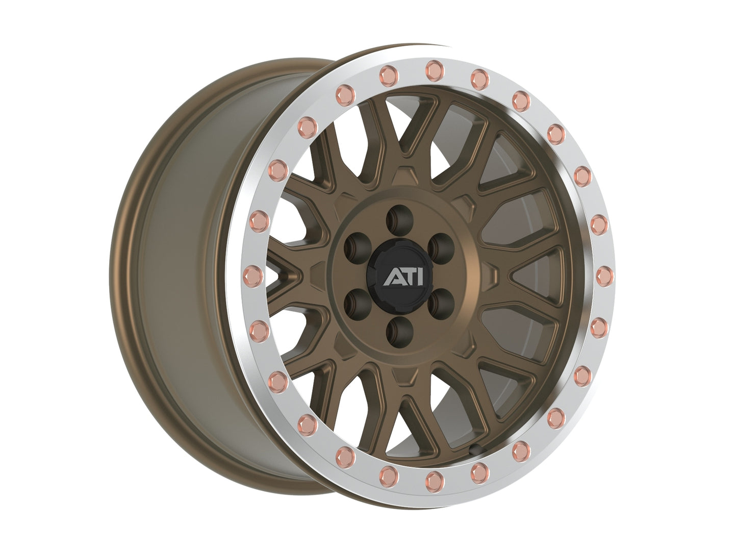 AT-01 17X8.5 HYBRID BEADLOCK WHEEL - BRONZE (6X114.3)