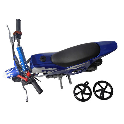 Upgrade Blue Mini Motor Kids Dirt Bike Pocket Motorcycle Monkey ATV Toys 49CC 2 Stroke With 2 Wheels