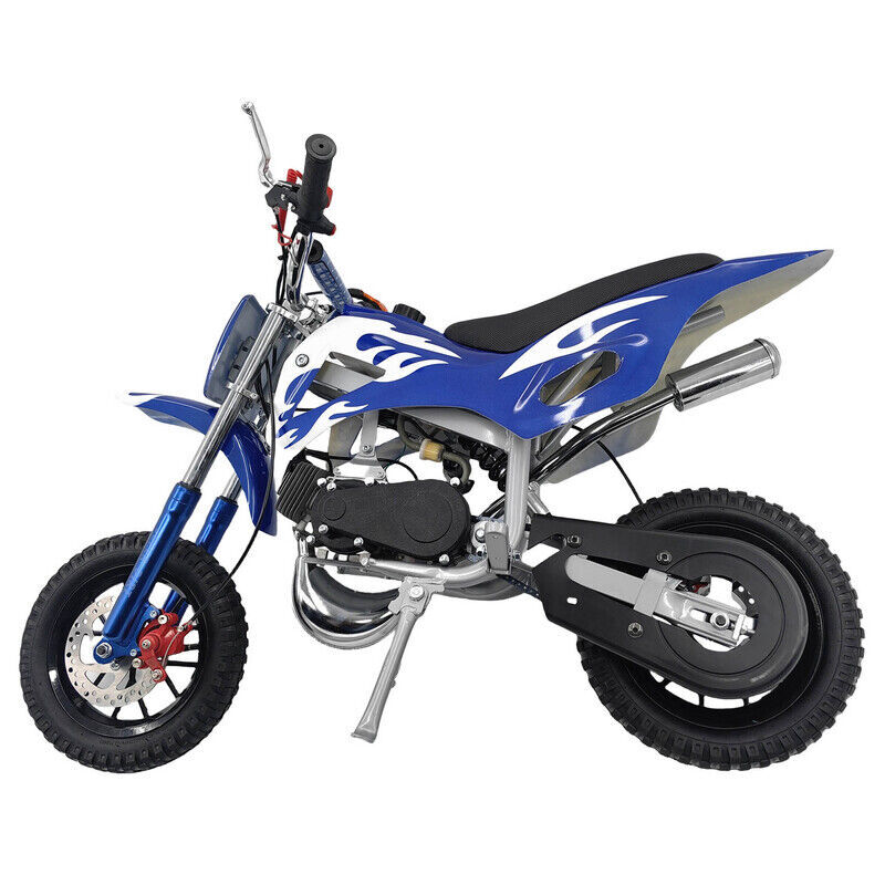 Upgrade Blue Mini Motor Kids Dirt Bike Pocket Motorcycle Monkey ATV Toys 49CC 2 Stroke With 2 Wheels