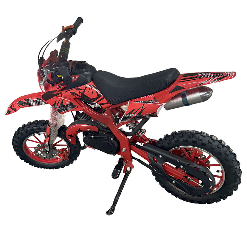 Red Mini Motor Dirt Bike Kids Pocket 2 Stroke Motorbike ATV Twin Exhaust Tip Toys 49cc 2025