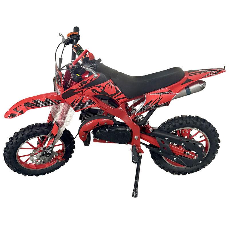 Red Mini Motor Dirt Bike Kids Pocket 2 Stroke Motorbike ATV Twin Exhaust Tip Toys 49cc 2025