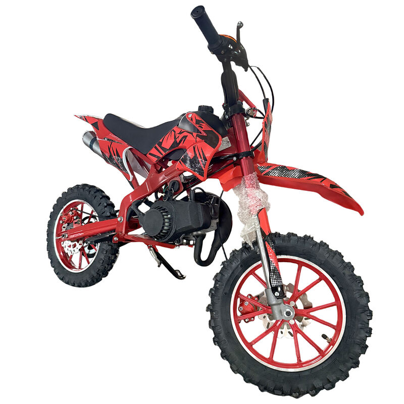 Red Mini Motor Dirt Bike Kids Pocket 2 Stroke Motorbike ATV Twin Exhaust Tip Toys 49cc 2025