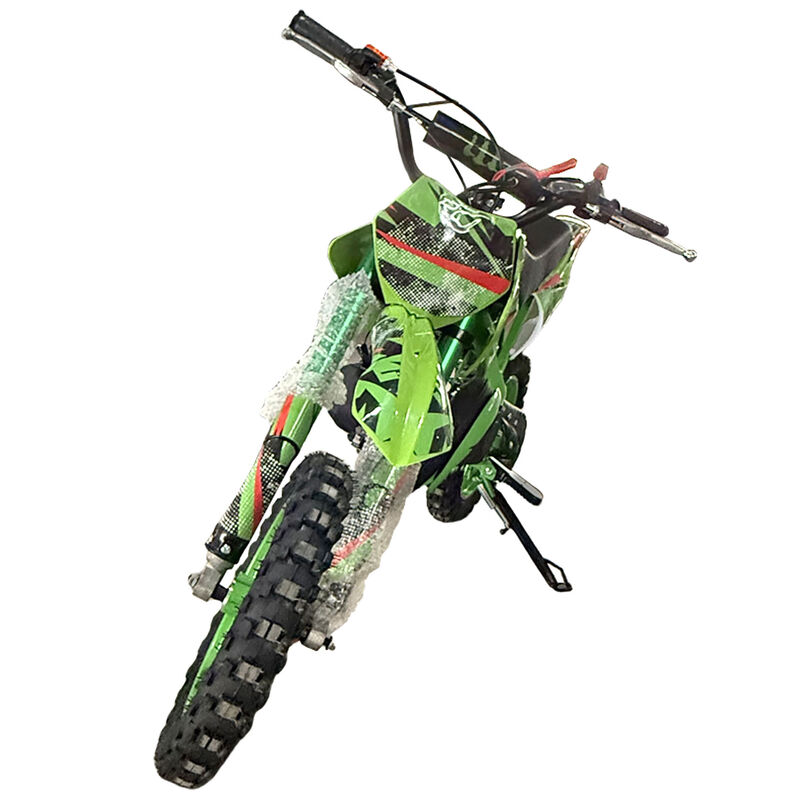Green Mini Motor Dirt Bike Kids Pocket 2 Stroke Motorbike ATV Twin Exhaust Tip Toys 49cc 2025