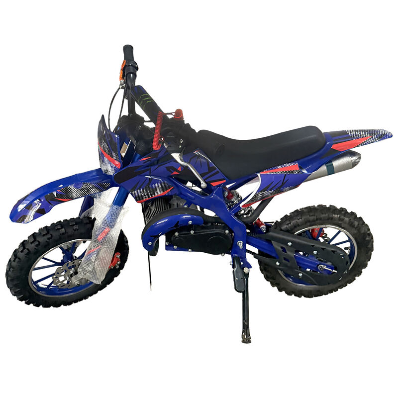 Blue Mini Motor Dirt Bike Kids Pocket 2 Stroke Motorbike ATV Twin Exhaust Tip Toys 49cc 2025