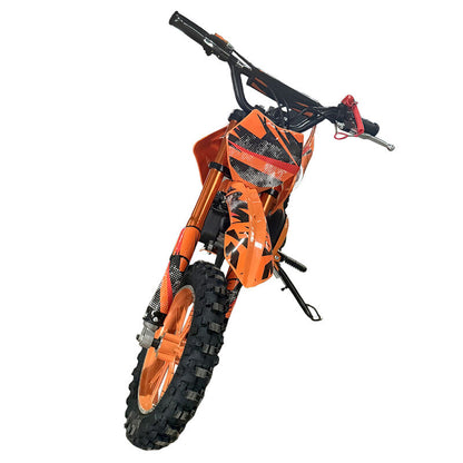Orange Mini Motor Dirt Bike Kids Pocket 2 Stroke Motorbike ATV Twin Exhaust Tip Toys 49cc 2025