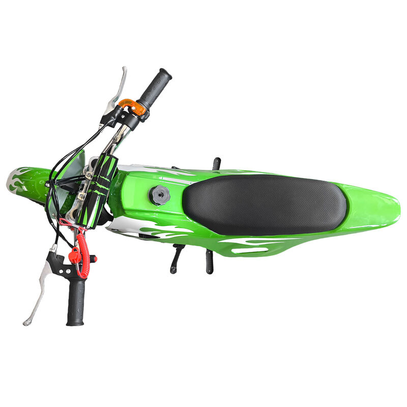 Green Mini Motor Dirt Bike Kids Pocket 2 Stroke Motorbike ATV Twin Exhaust Tip Toys 49cc With 2 Wheels